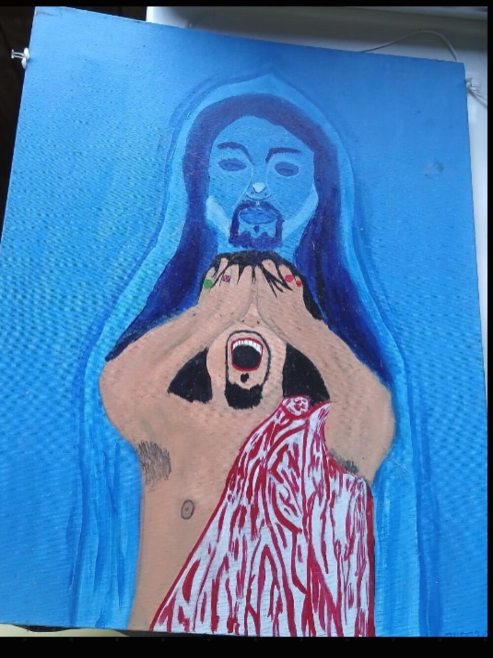 Me Becoming Enlightened. painting by The Chef Dr. Heaton.